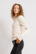 Isla Ls Knit O-Neck - Birch