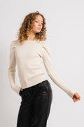 Isla Ls Knit O-Neck - Birch