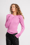 Isla Ls Knit O-Neck - Cyclamen