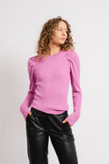 Isla Ls Knit O-Neck - Cyclamen