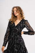 Cordelia Dress - Black Starry Night
