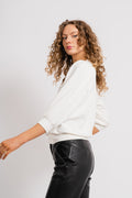 Tenny 3/4 Sweat Top - Snow White