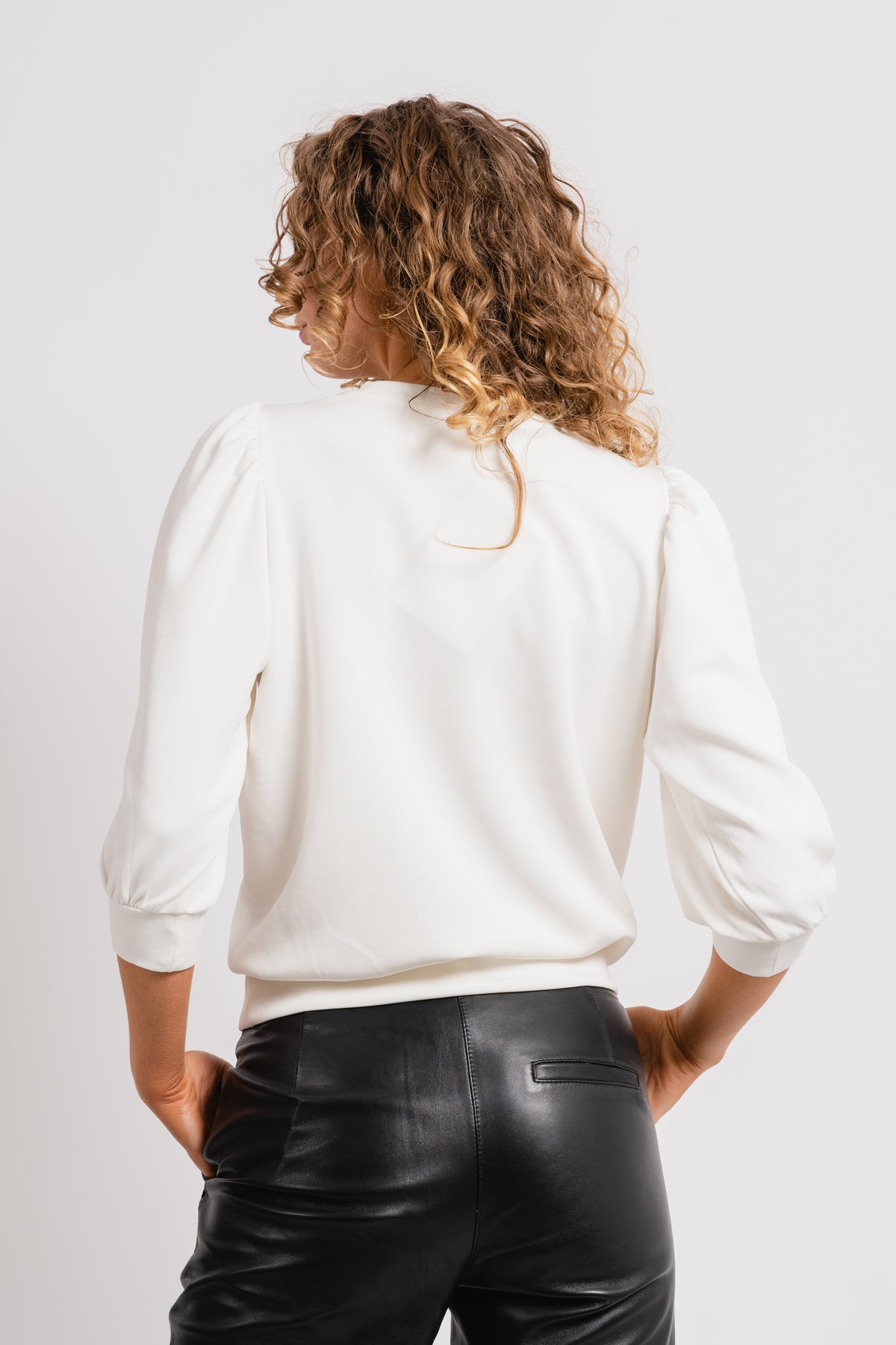 Tenny 3/4 Sweat Top - Snow White