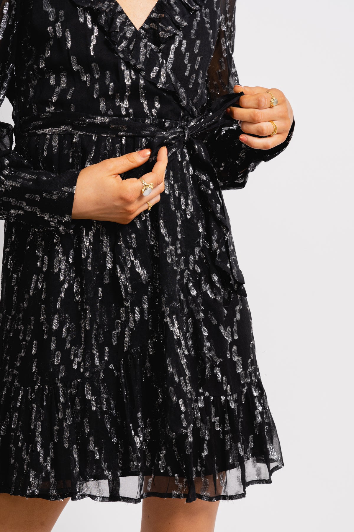 Cordelia Dress - Black Starry Night