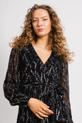 Cordelia Dress - Black Starry Night