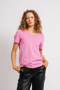Essential Ss V-Neck Tee - Cyclamen