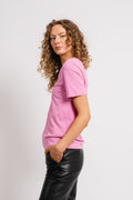 Essential Ss V-Neck Tee - Cyclamen