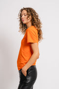 Essential Ss V-Neck Tee - Orangeade