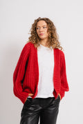 Joseph Cardigan Solid - Dark Red