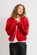 Joseph Cardigan Solid - Dark Red