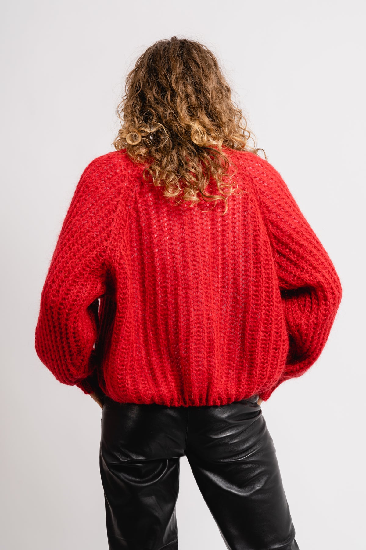 Joseph Cardigan Solid - Dark Red