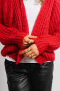 Joseph Cardigan Solid - Dark Red