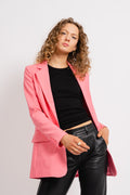 ZellaIW Long Blazer - Pink Rose