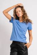 Essential Ss V-Neck Tee - Ultramarine