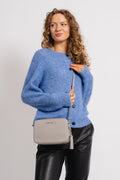 Ginny Leather Crossbody Bag - Pearl Grey
