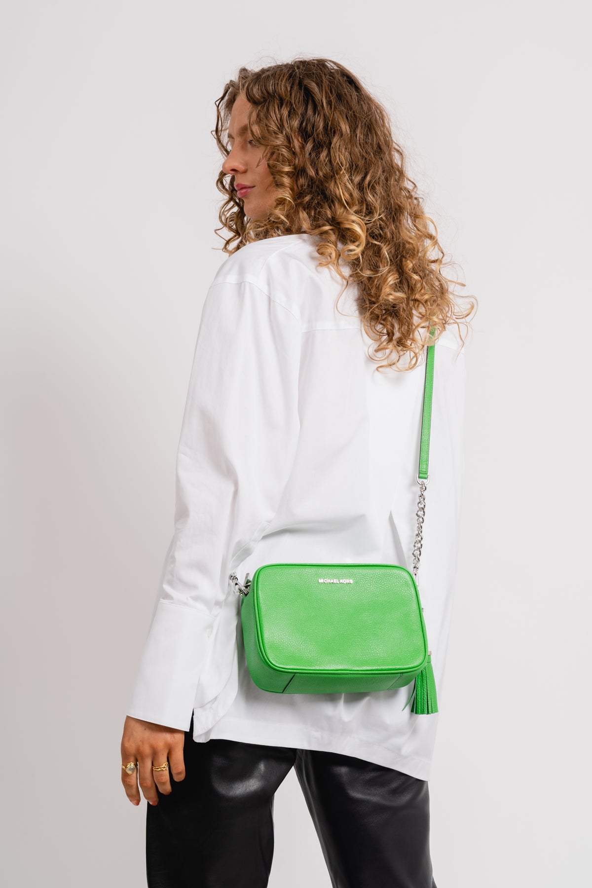 Ginny Leather Crossbody Bag - Palm