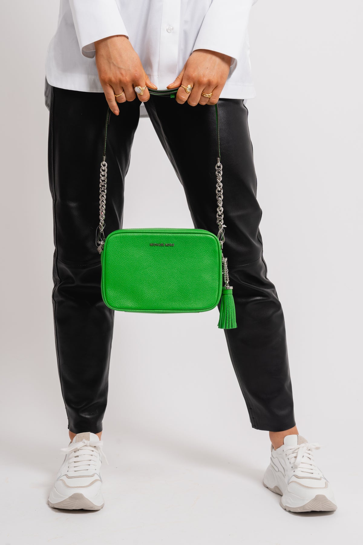 Ginny Leather Crossbody Bag - Palm