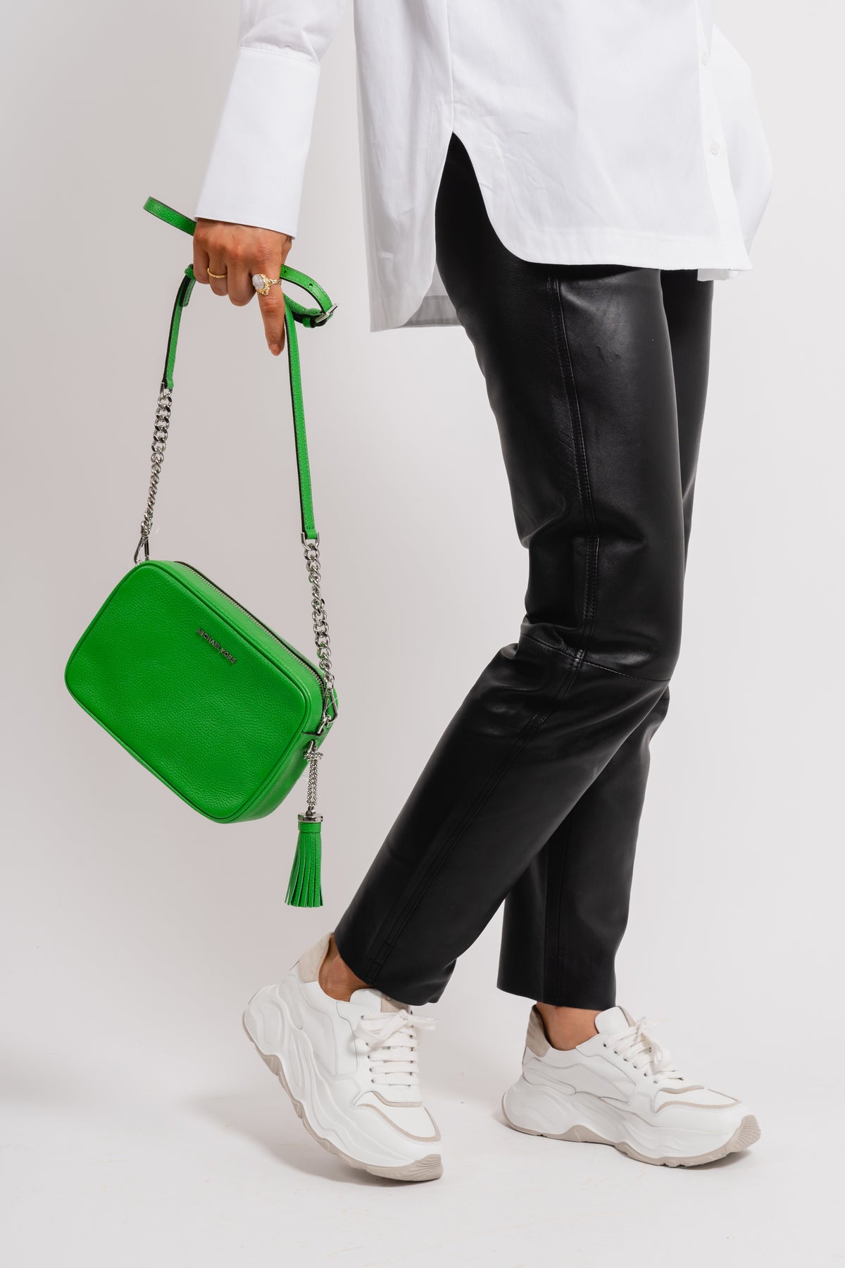 Ginny Leather Crossbody Bag - Palm