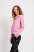 Ivi Umbra LS Knit V-Neck - Cyclamen Melange