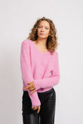 Ivi Umbra LS Knit V-Neck - Cyclamen Melange