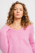 Ivi Umbra LS Knit V-Neck - Cyclamen Melange