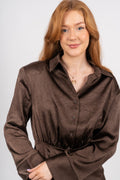 Polish Shirt Dress - Dark Oak