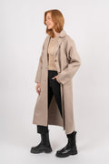 New Tama Handmade Wool Coat - Sandshell Melange