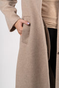 New Tama Handmade Wool Coat - Sandshell Melange