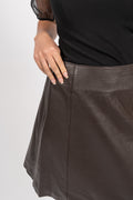 New Ibi Mw Leather Skirt - Java