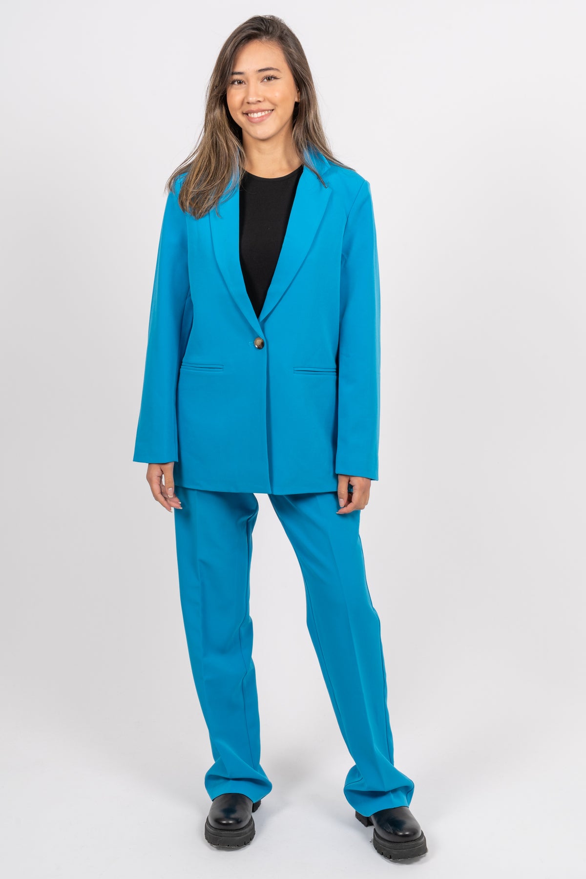 Avery Suit Blazer - Pool Blue
