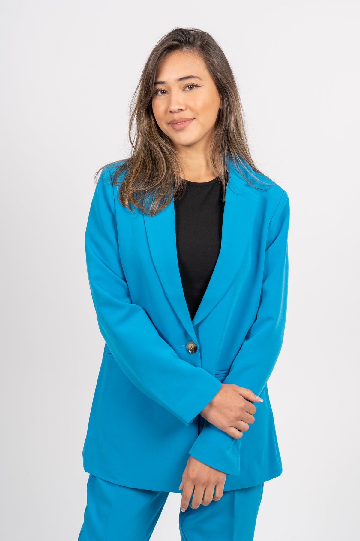 Avery Suit Blazer - Pool Blue