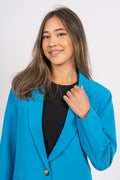 Avery Suit Blazer - Pool Blue