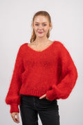 Milana Ls Mohair Knit - Lipstick Red