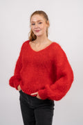 Milana Ls Mohair Knit - Lipstick Red