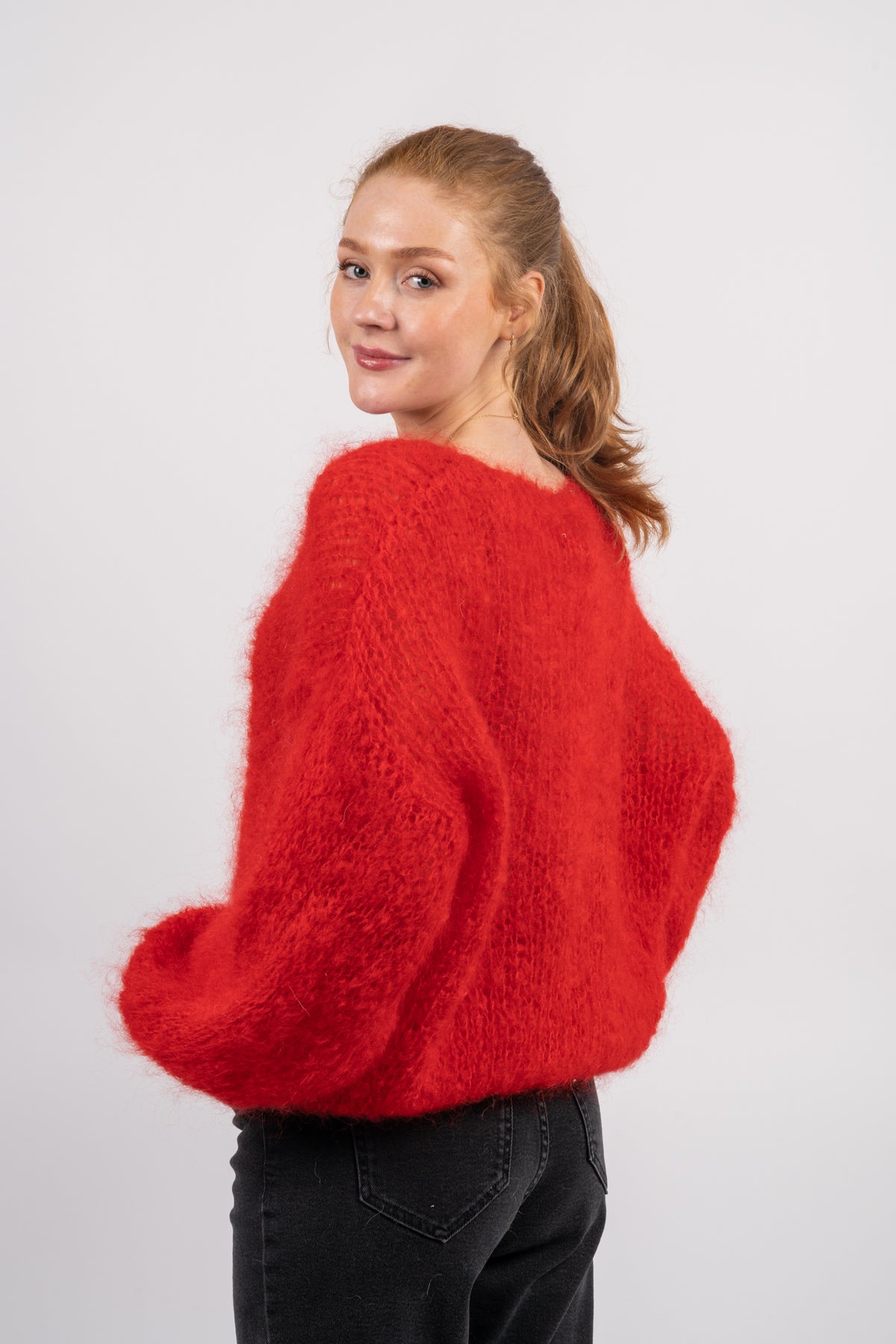 Milana Ls Mohair Knit - Lipstick Red