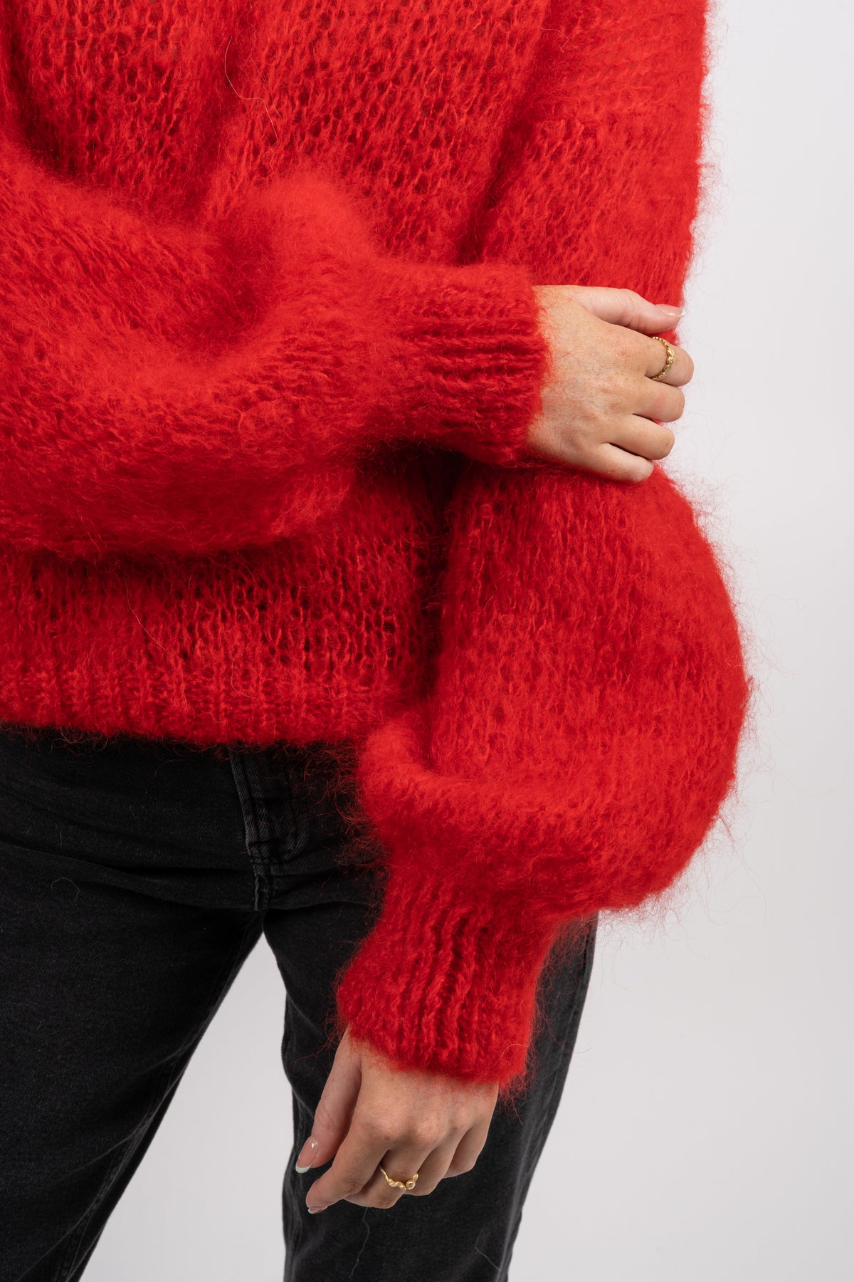 Milana Ls Mohair Knit - Lipstick Red