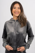 Cudrefin Cropped Zip Hoody Jacket - Iron Gate