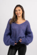Milana Ls Mohair Knit - Violet