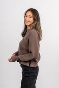 Idarose Jilli O Neck Pullover - Chocolate Chip