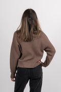 Idarose Jilli O Neck Pullover - Chocolate Chip