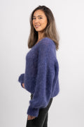Milana Ls Mohair Knit - Violet