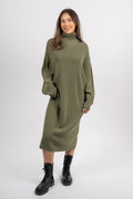 Magnea Rachelle Rib Dress - Olivine