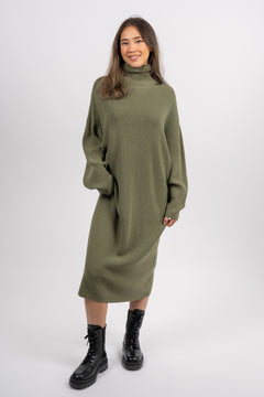 Magnea Rachelle Rib Dress - Olivine