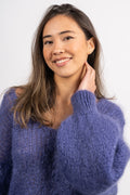 Milana Ls Mohair Knit - Violet