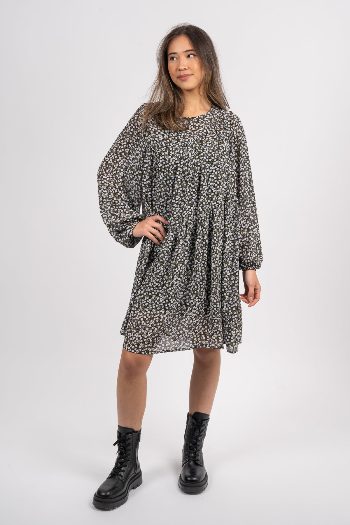 Hibba Rikkelie Short Dress - Arctic Ice Flwr