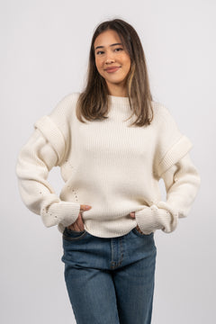 Erin Knitted Sweater - Cream