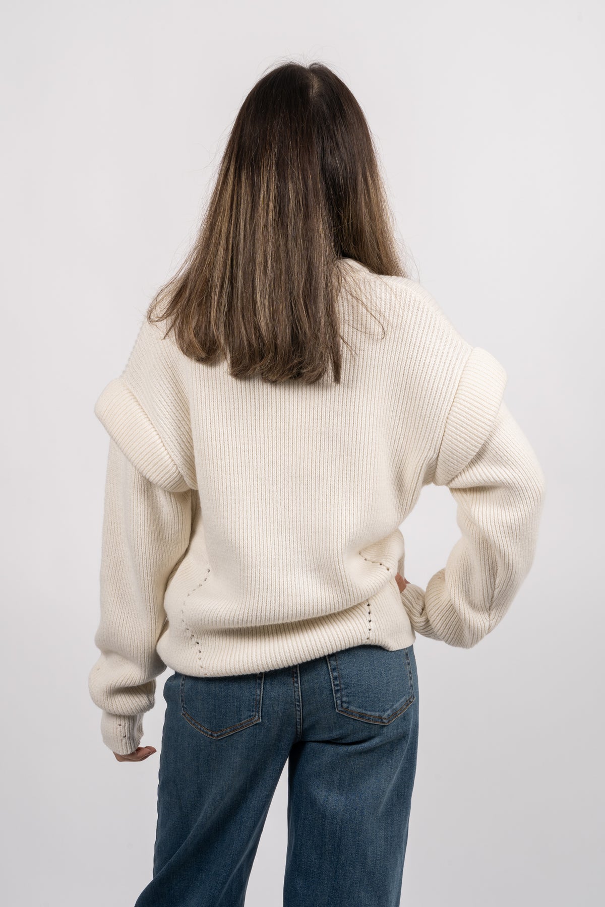 Erin Knitted Sweater - Cream