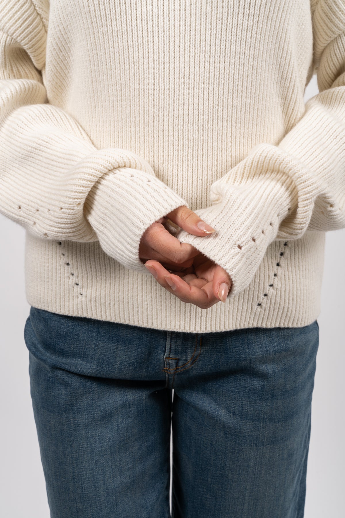Erin Knitted Sweater - Cream