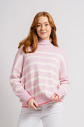 TenleyIW Turtleneck Pullover - Candyfloss Stripe