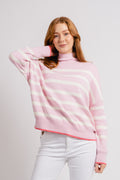 TenleyIW Turtleneck Pullover - Candyfloss Stripe